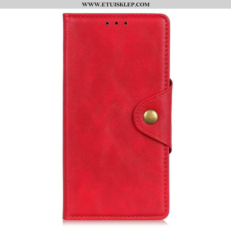 Etui Folio do OnePlus Nord 2 5G Guzik Ze Sztucznej Skóry